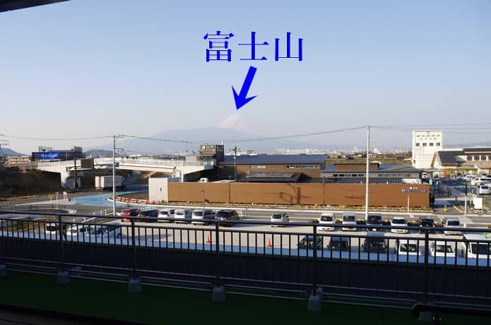 めんたいパーク伊豆　テラスから見える富士山