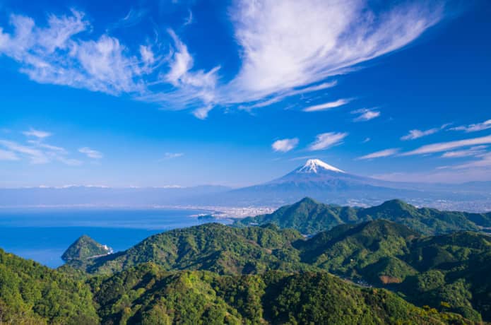 伊豆の国パノラマパーク　碧テラスからのぞむ富士山