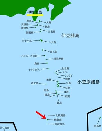 伊豆半島周辺の島の図